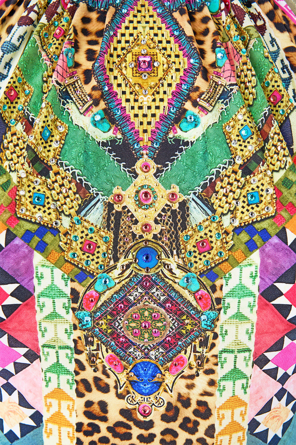 HALTER BEACH MINI DRESS W CUT OUT WAIST TRIM EMBROIDERED EVER AFTER