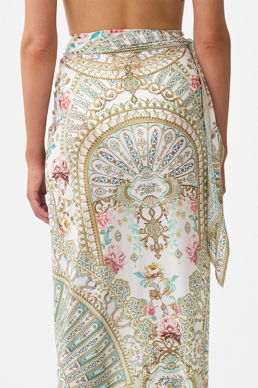 EYELET WRAP MAXI SARONG WITH TIE WAIST OTTOMAN DYNASTY