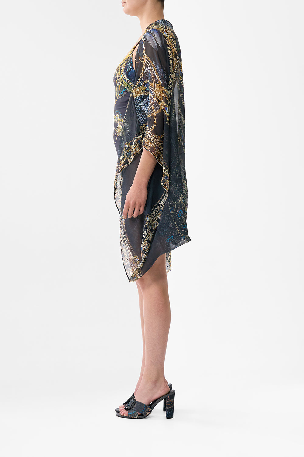 The CAMILLA silk chiffon shrug from our print song of the solstice