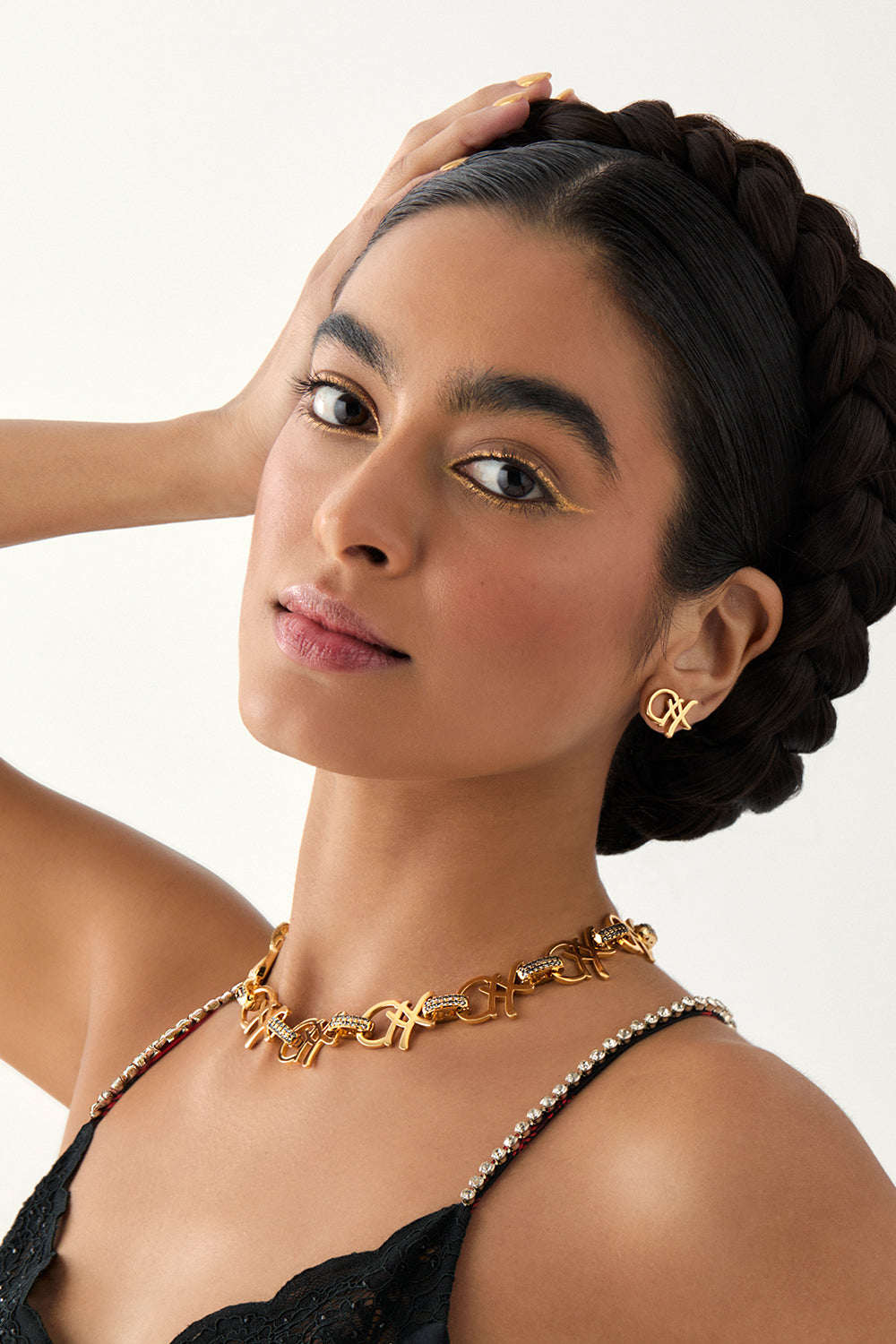 FIERCE FOLKLORE STUD EARRINGS GOLD