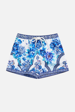 BOYS MID LENGTH BOARDSHORT W ELASTIC WAIST A CERAMIC GARDEN