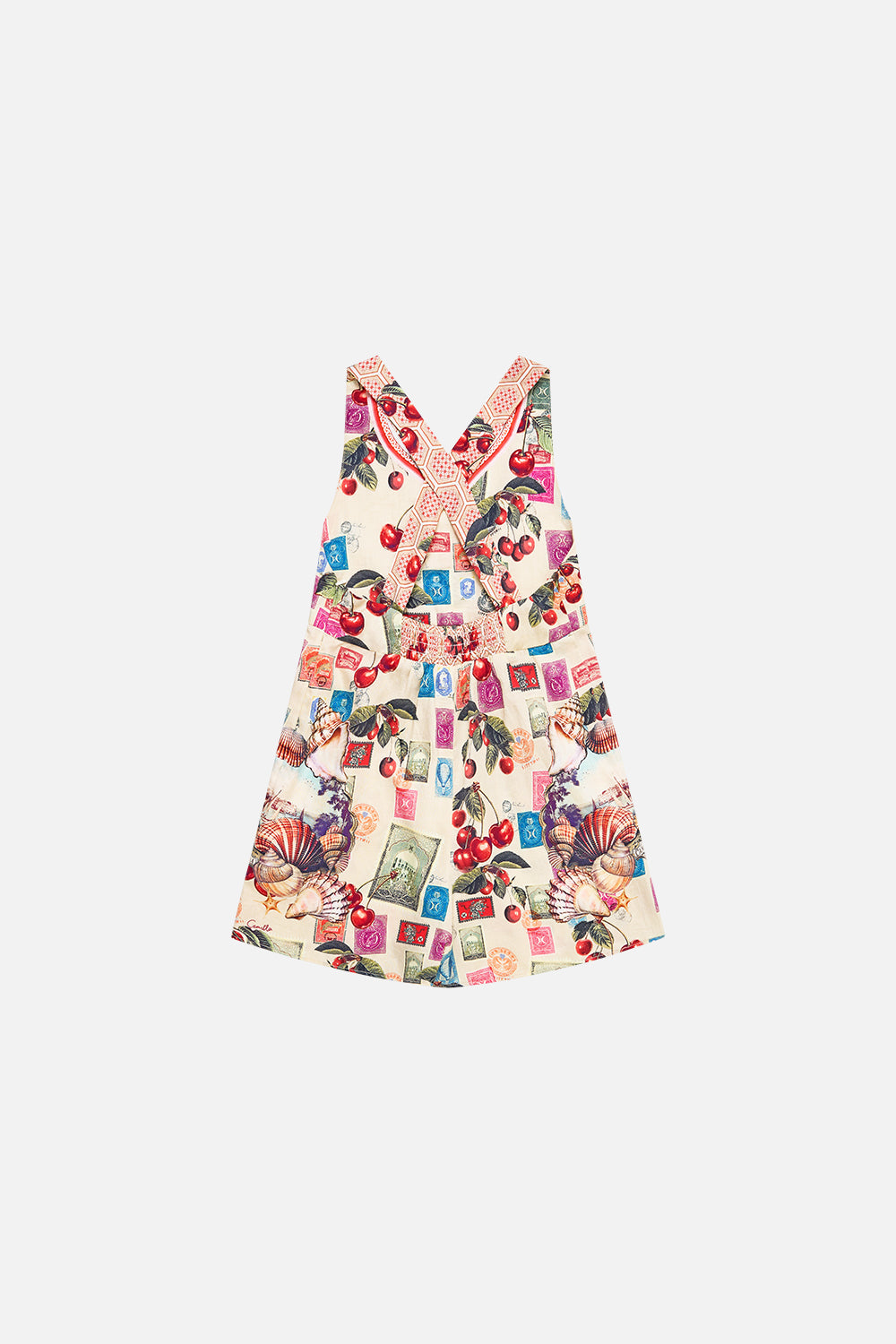 KIDS BUTTON FRONT HALTER PLAYSUIT NOTES FROM THE ROAD
