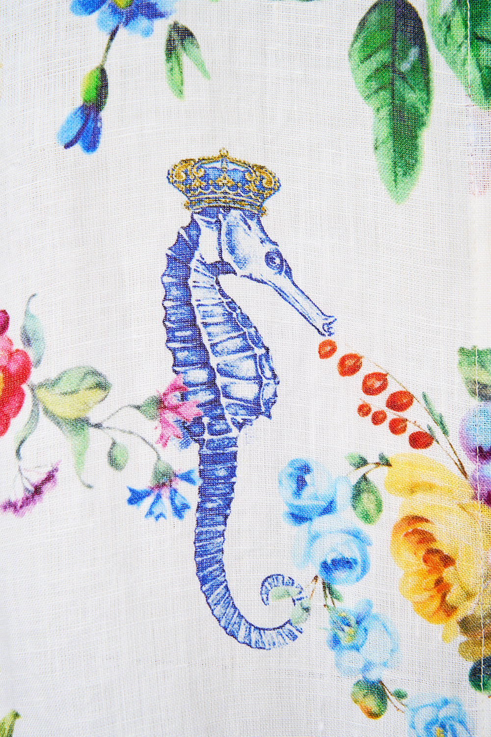 The CAMILLA BALLOON SLEEVE BLOUSE TILES DARLS in our  print.