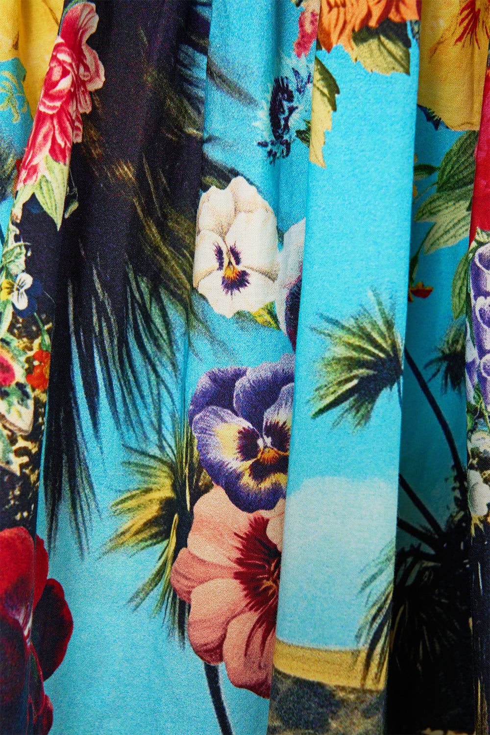 The CAMILLA Ruffle Hem Halter Short Dress in our Bathing Bombshell print.