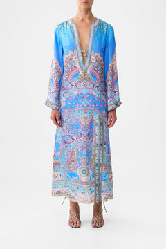 DEEP V NECK HARDWARE KAFTAN FOOTSTEPS IN FOLKLORE