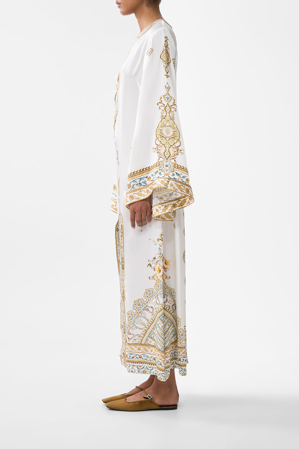 The CAMILLA DEEP V NECK HARDWARE KAFTAN OTTOMAN DYNASTY in our  print.