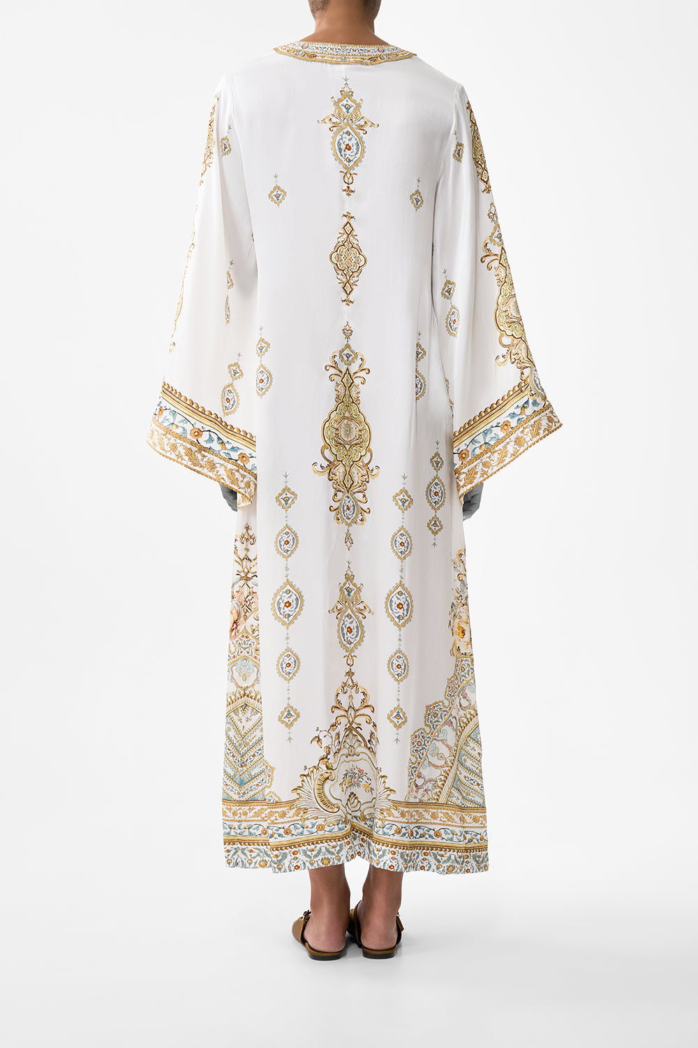 The CAMILLA DEEP V NECK HARDWARE KAFTAN OTTOMAN DYNASTY in our  print.