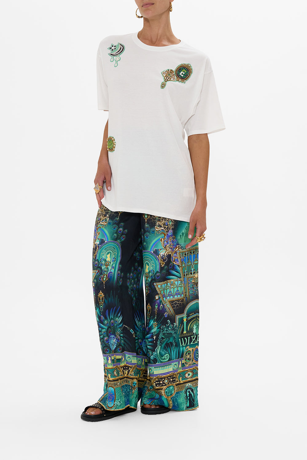 OVERSIZED BAND TEE- WHITE DEFY GRAVITY