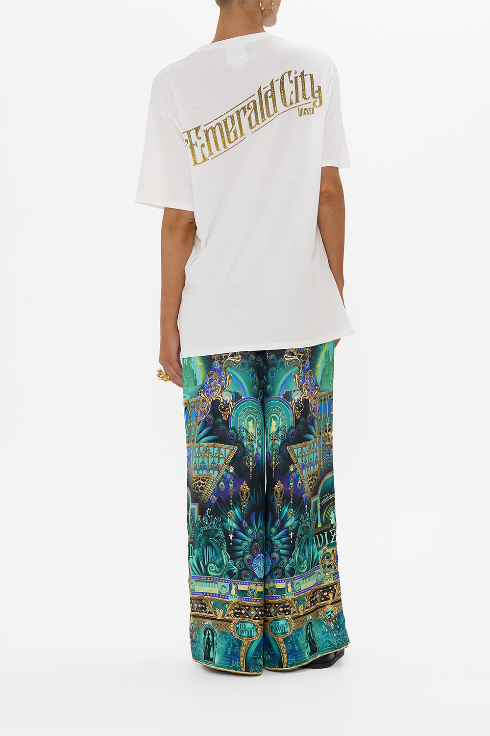 OVERSIZED BAND TEE- WHITE DEFY GRAVITY