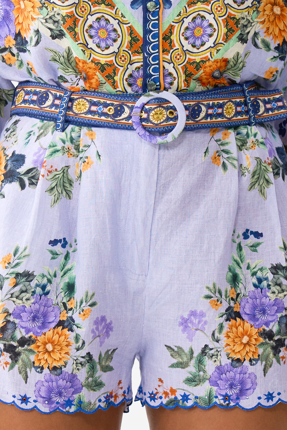 The CAMILLA Tuck Front Short in our Luscious In Lisbon print.