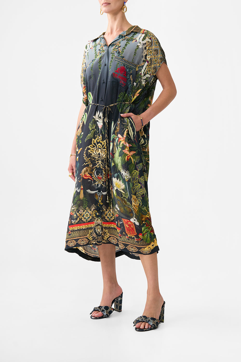 SLEEVELESS SHIRTDRESS READY FOR MY WELCOME DRINK