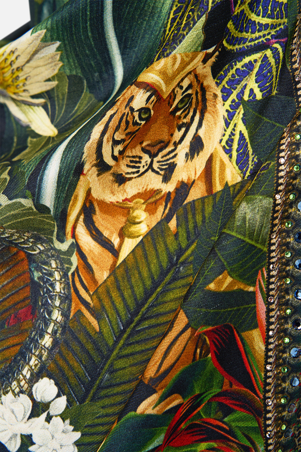 The CAMILLA KNOTTED SCARF TOP READY FOR MY WELCOME DRINK in our  print.