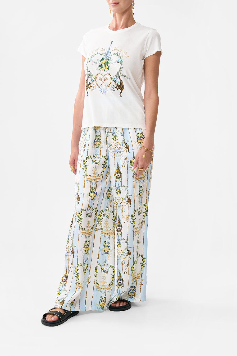 SLIM FIT ROUND NECK T-SHIRT VENUS ON A VESPA