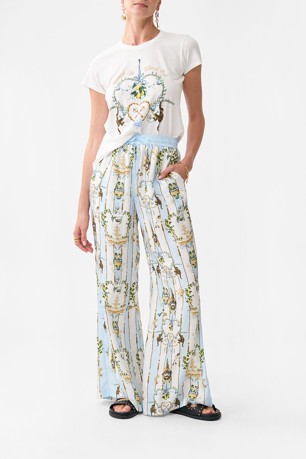 SLIM FIT ROUND NECK T-SHIRT VENUS ON A VESPA