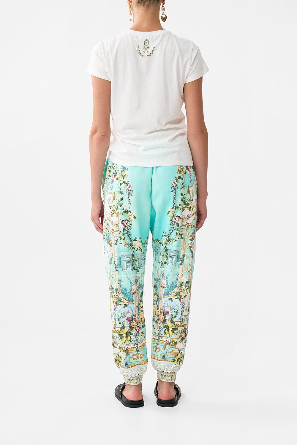 JERSEY TRACK PANT WITH SILK DETAILS VENUS ON A VESPA