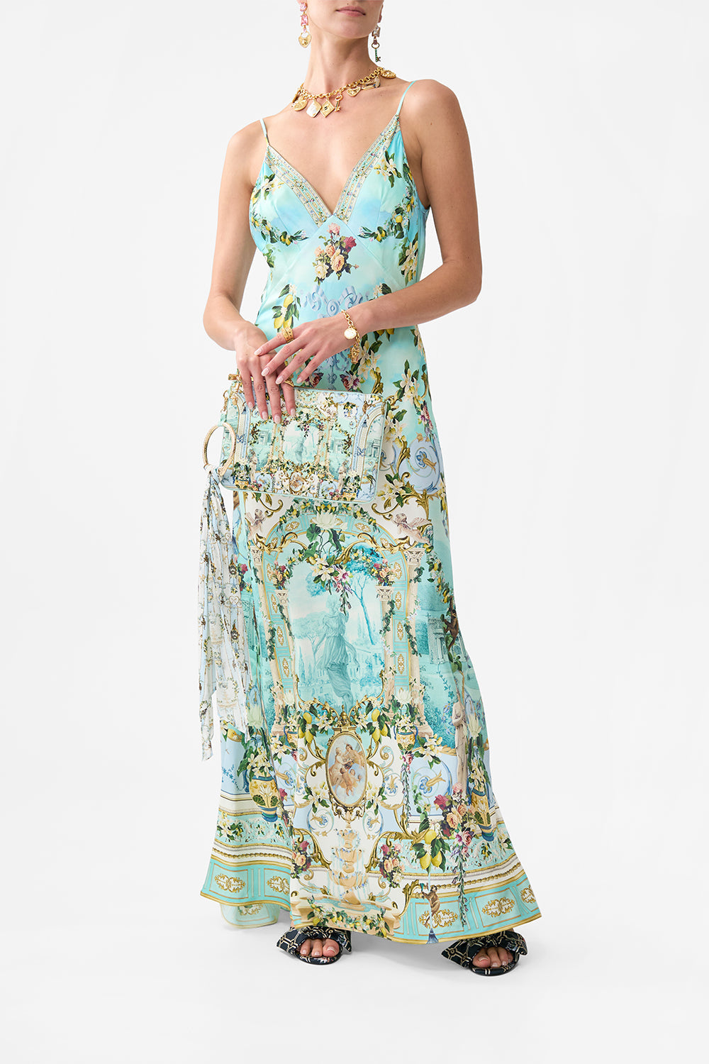 RING SCARF CLUTCH VENUS ON A VESPA