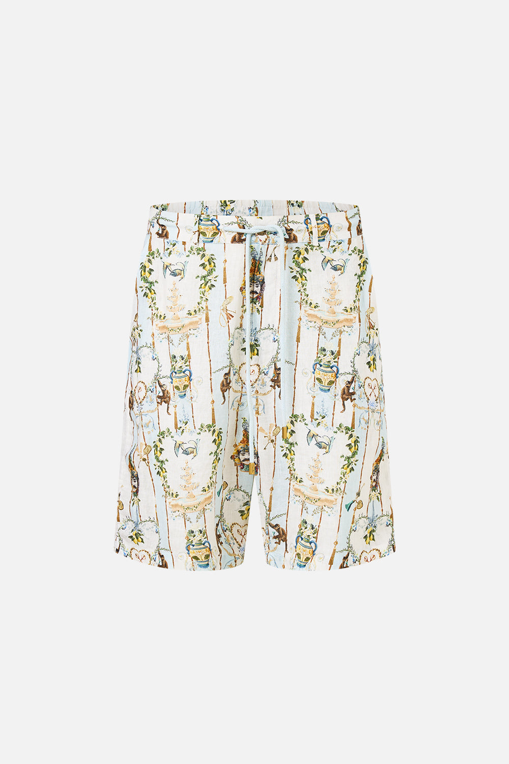 The CAMILLA MID LENGTH WALK SHORT VENUS ON A VESPA in our  print.
