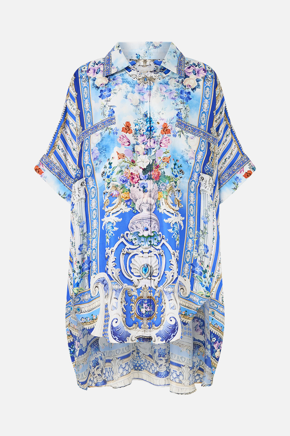 The CAMILLA OVERSIZED POCKET TUNIC OTTOMAN OPULENCE in our  print.