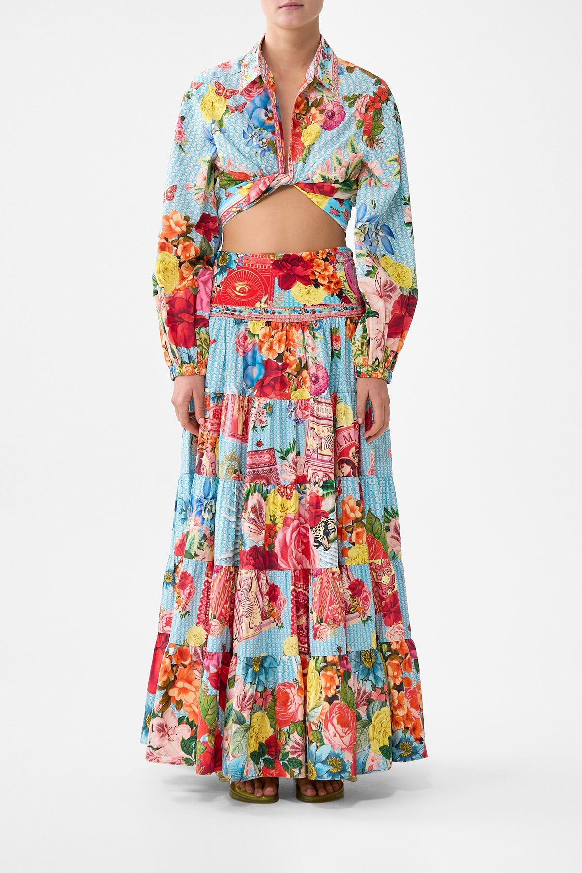 CROPPED WRAP SHIRT PAPERS AND CURIOUS CAPERS