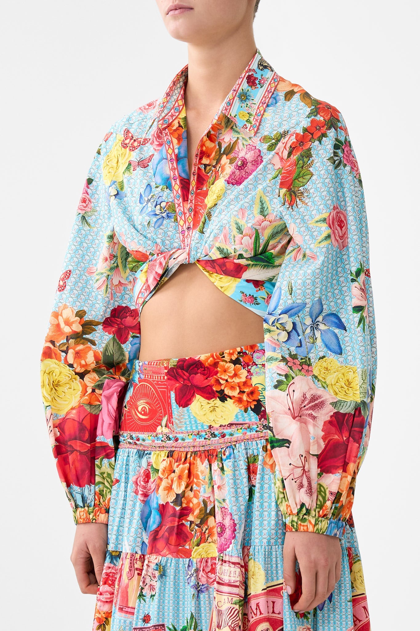 CROPPED WRAP SHIRT PAPERS AND CURIOUS CAPERS