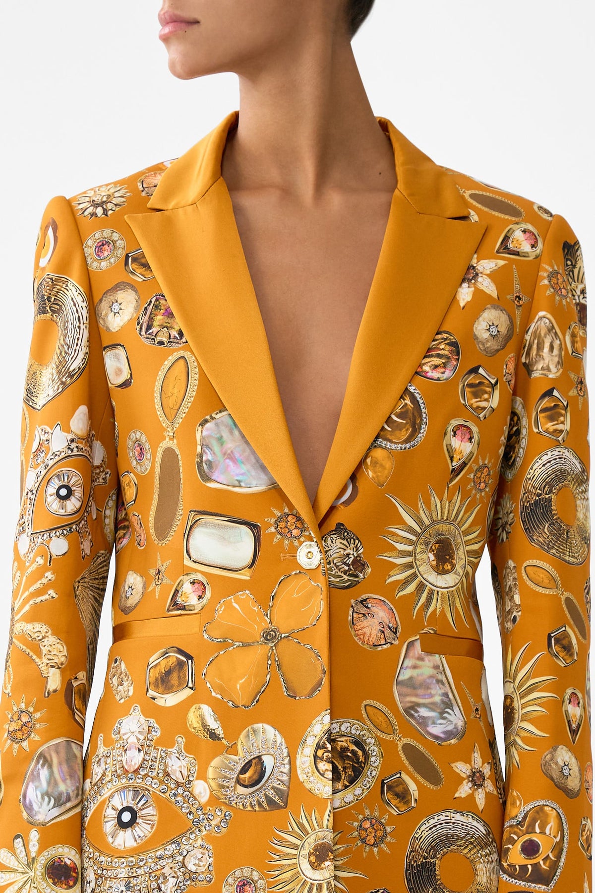 SINGLE BREASTED PEAK COLLAR BLAZER TALISMANS OF TURKIYE