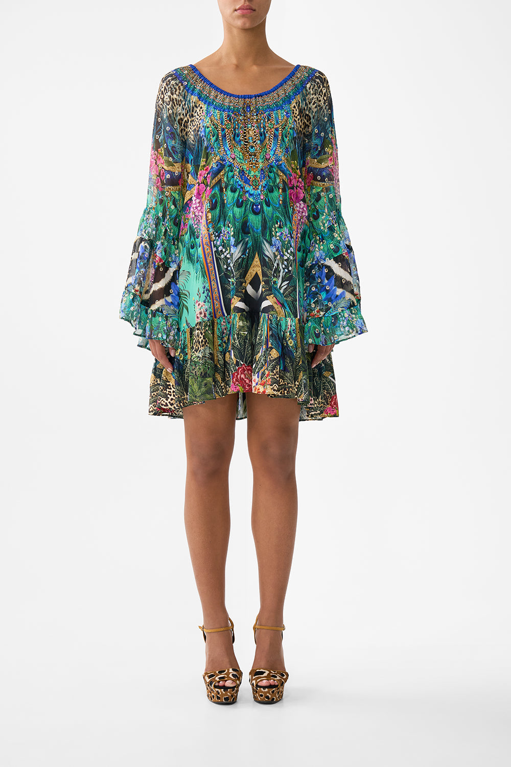 A-LINE FRILL DRESS ANIMAL ALCHEMY