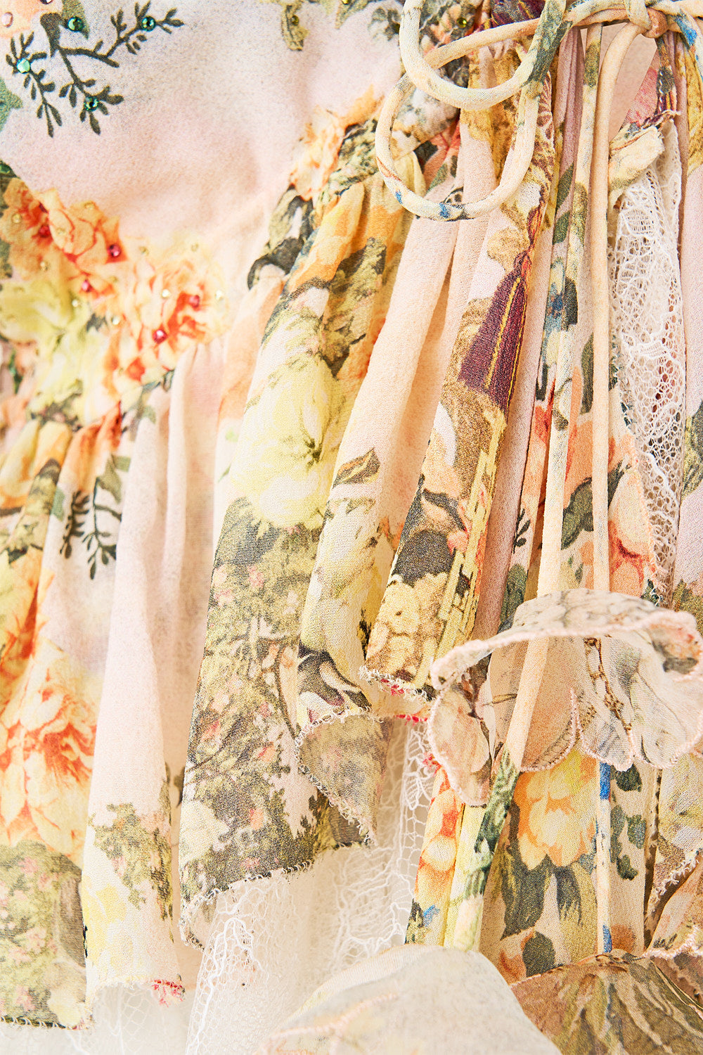 The CAMILLA COLD SHOULDER RUFFLE TOP TWILIGHT IN ISTANBUL in our  print.