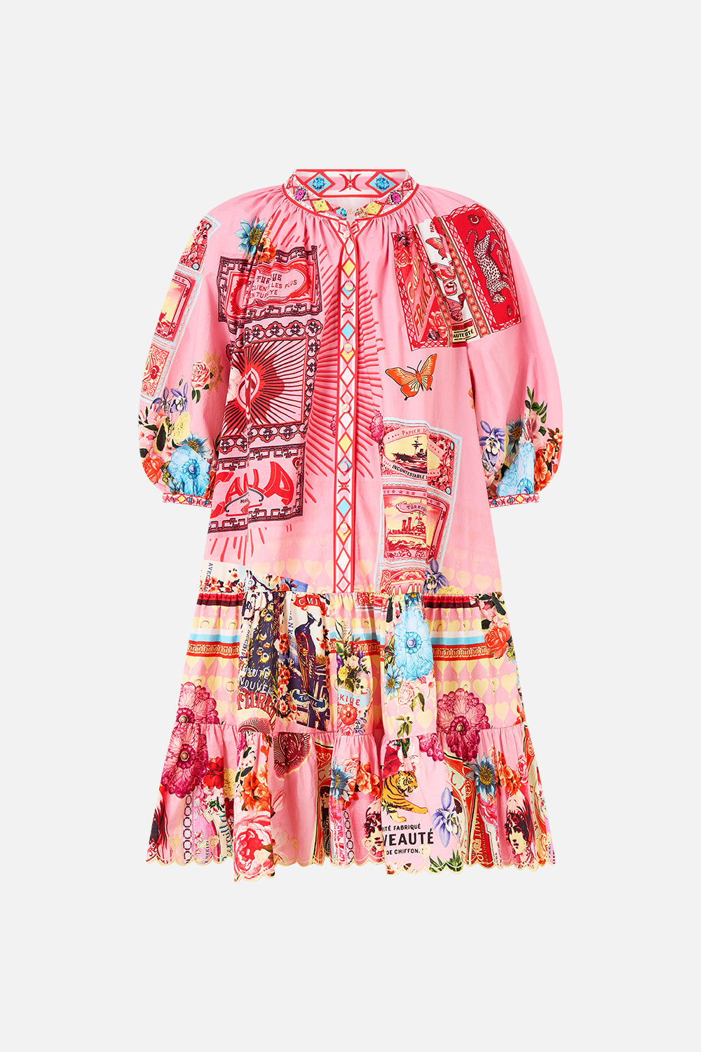 PUFF SLEEVE SHIRT DRESS COLLAGE KINGDOM