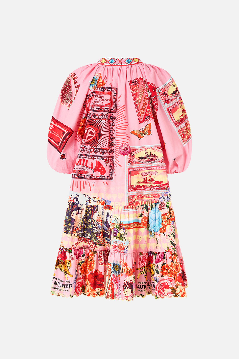 PUFF SLEEVE SHIRT DRESS COLLAGE KINGDOM