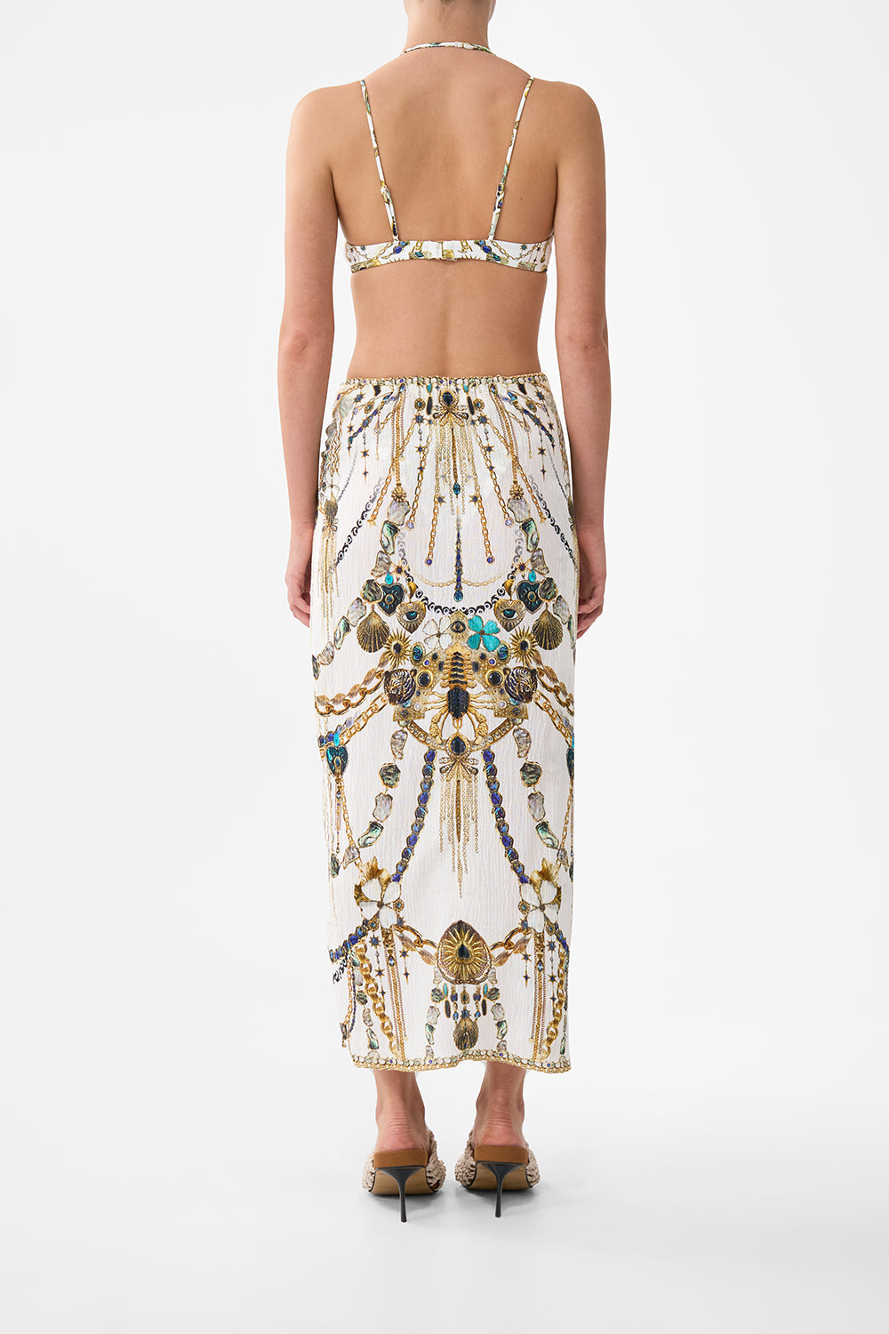 The CAMILLA tie front skirt from our print chain gang