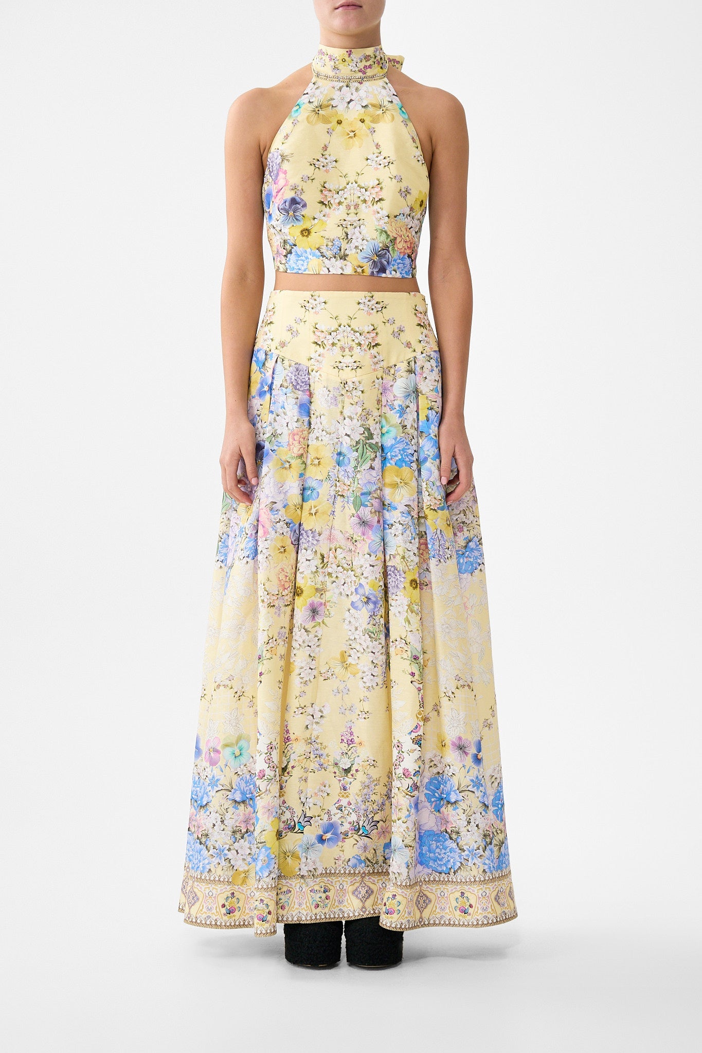 CORSET WAIST MAXI SKIRT DARLING BUDS