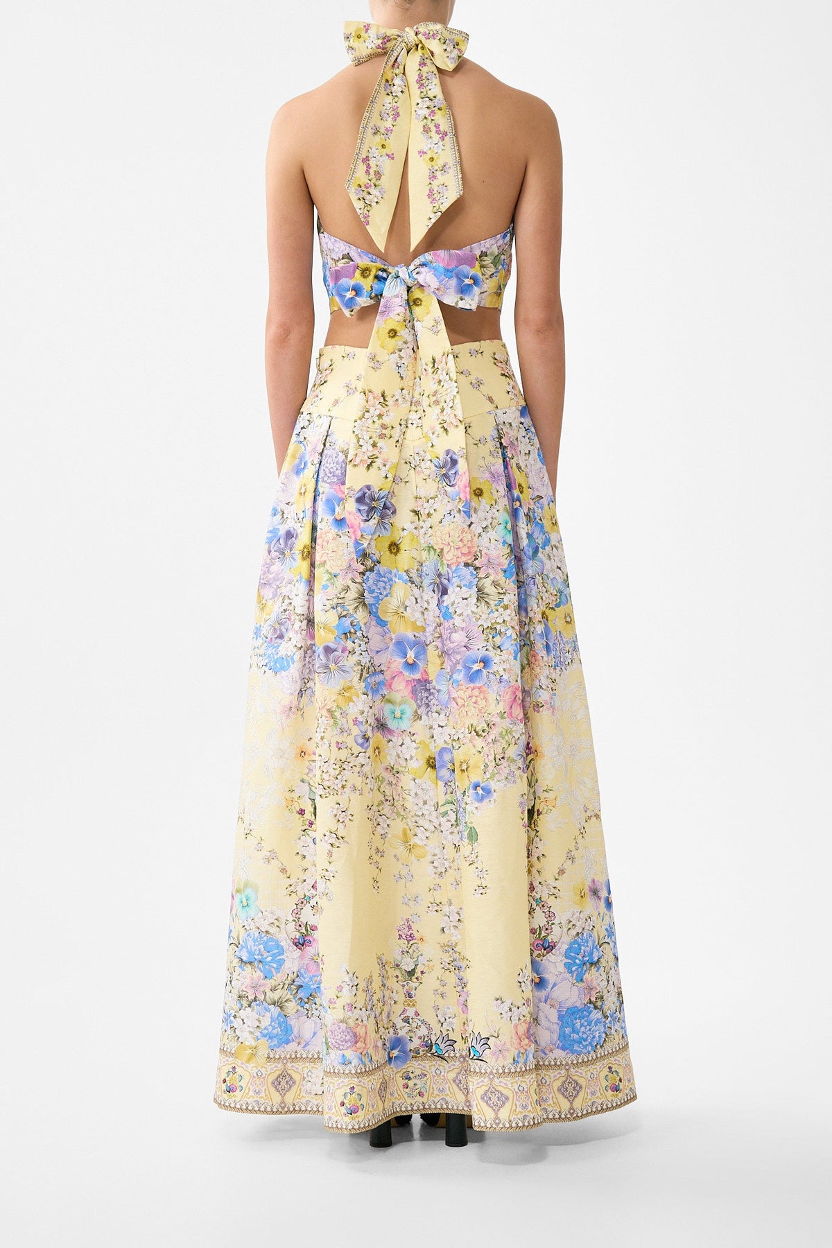 CORSET WAIST MAXI SKIRT DARLING BUDS