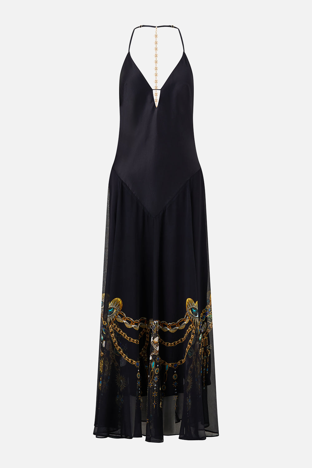 The CAMILLA HARDWARE DETAIL SLIP DRESS AMULETS AND ALCHEMY in our  print.