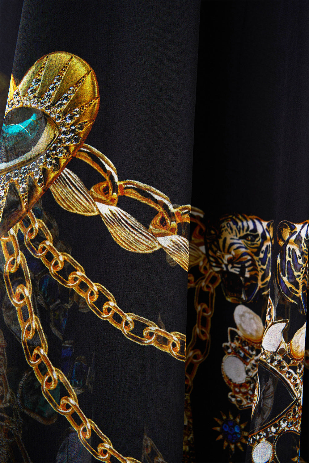 The CAMILLA HARDWARE DETAIL SLIP DRESS AMULETS AND ALCHEMY in our  print.