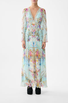 FLARED SLEEVE DRESS BAZAAR BLOOMS