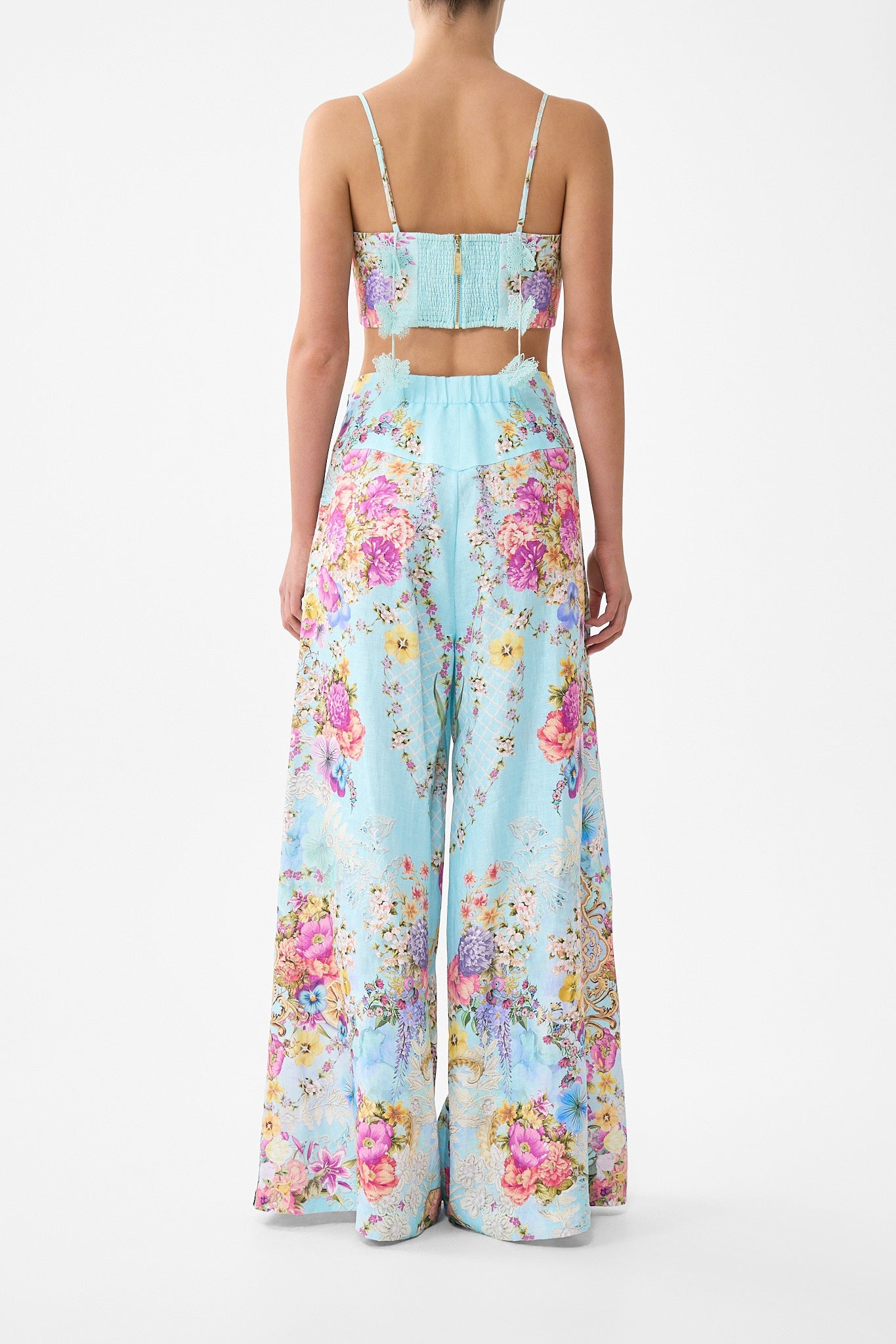 CORSET CROP TOP BAZAAR BLOOMS