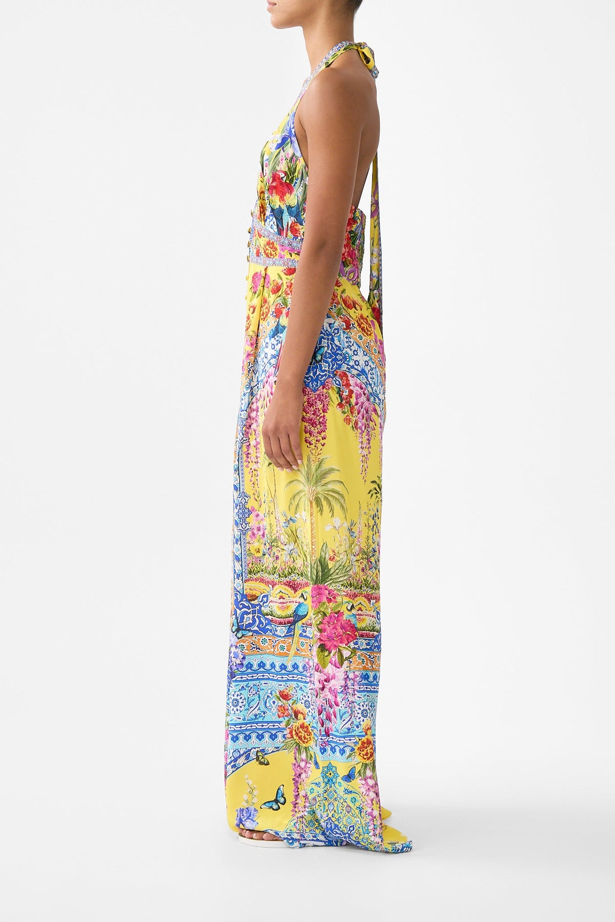 HALTERNECK JUMPSUIT WITH TIE NECK SULTANAHMET SUMMER