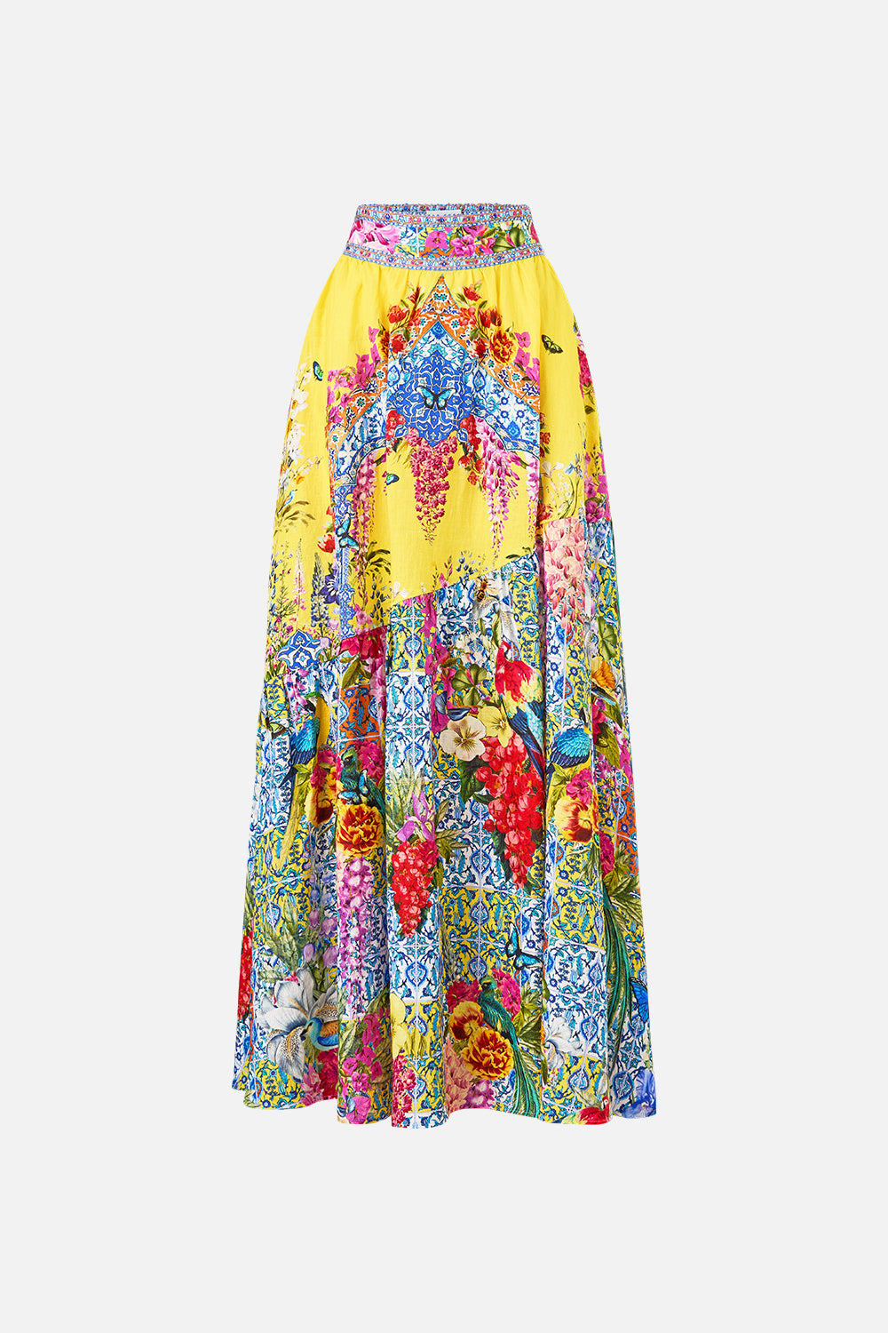 The CAMILLA SKIRT WITH SHAPED SEAM SULTANAHMET SUMMER in our  print.