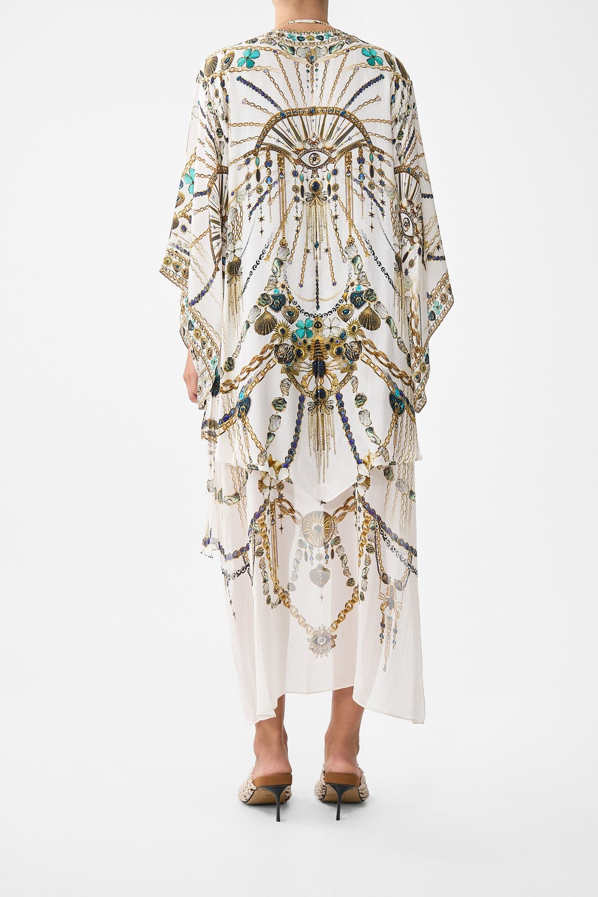 KIMONO WITH LONG UNDERLAYER CHAIN GANG