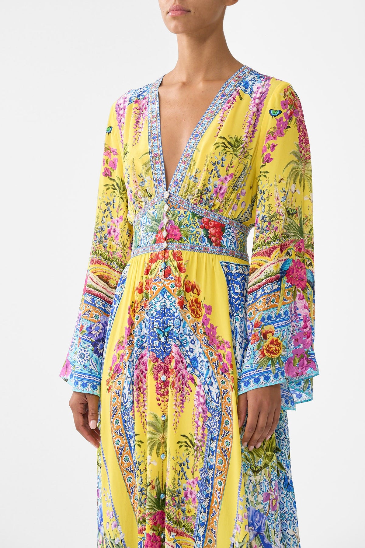 KIMONO SLEEVE DRESS WITH SHIRRING DETAIL SULTANAHMET SUMMER