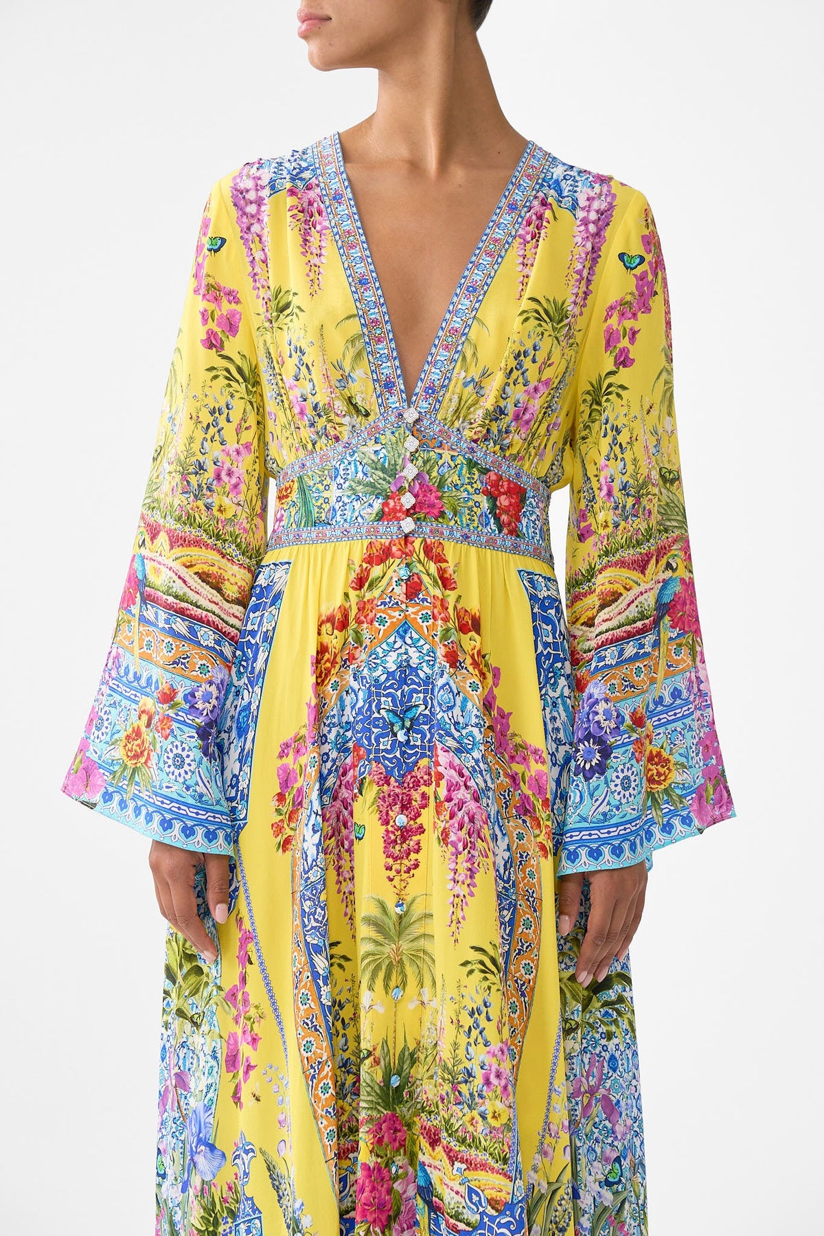 KIMONO SLEEVE DRESS WITH SHIRRING DETAIL SULTANAHMET SUMMER