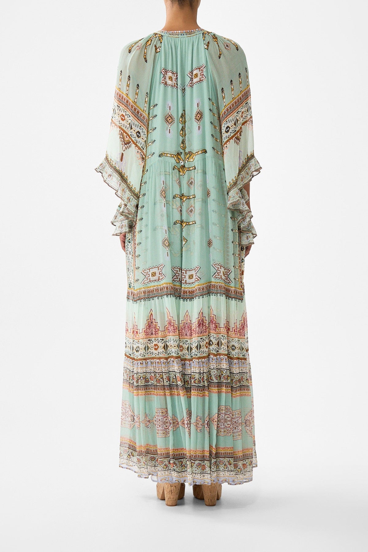 WIDE SLEEVE GATHERED DRESS LEGEND HAS IT