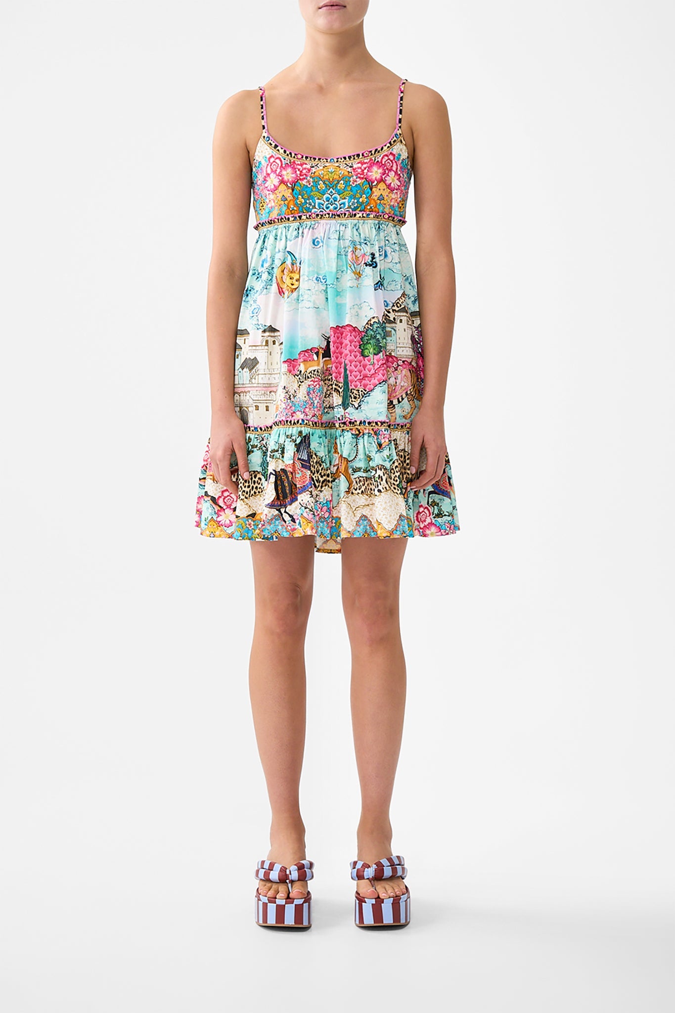 SHORT DRESS WITH JERSEY BODICE MINIATURE MOMENTS