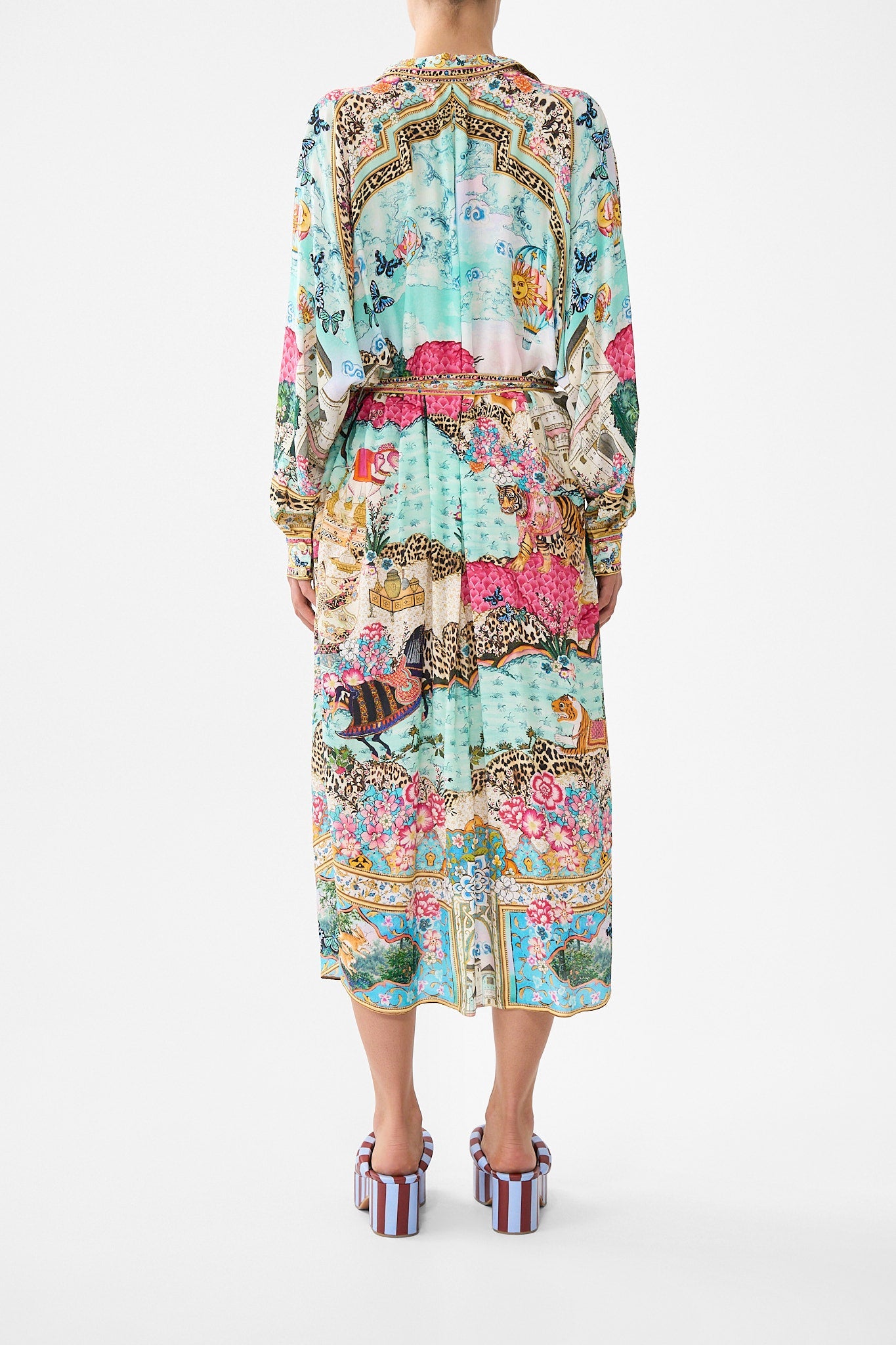 The CAMILLA COLLARED BUTTON THROUGH DRESS MINIATURE MOMENTS in our  print.