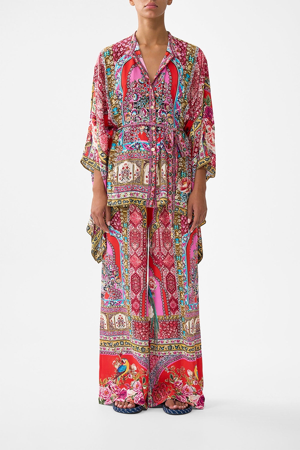 BUTTON THROUGH SCARF BLOUSE HEIRLOOM EMPIRE