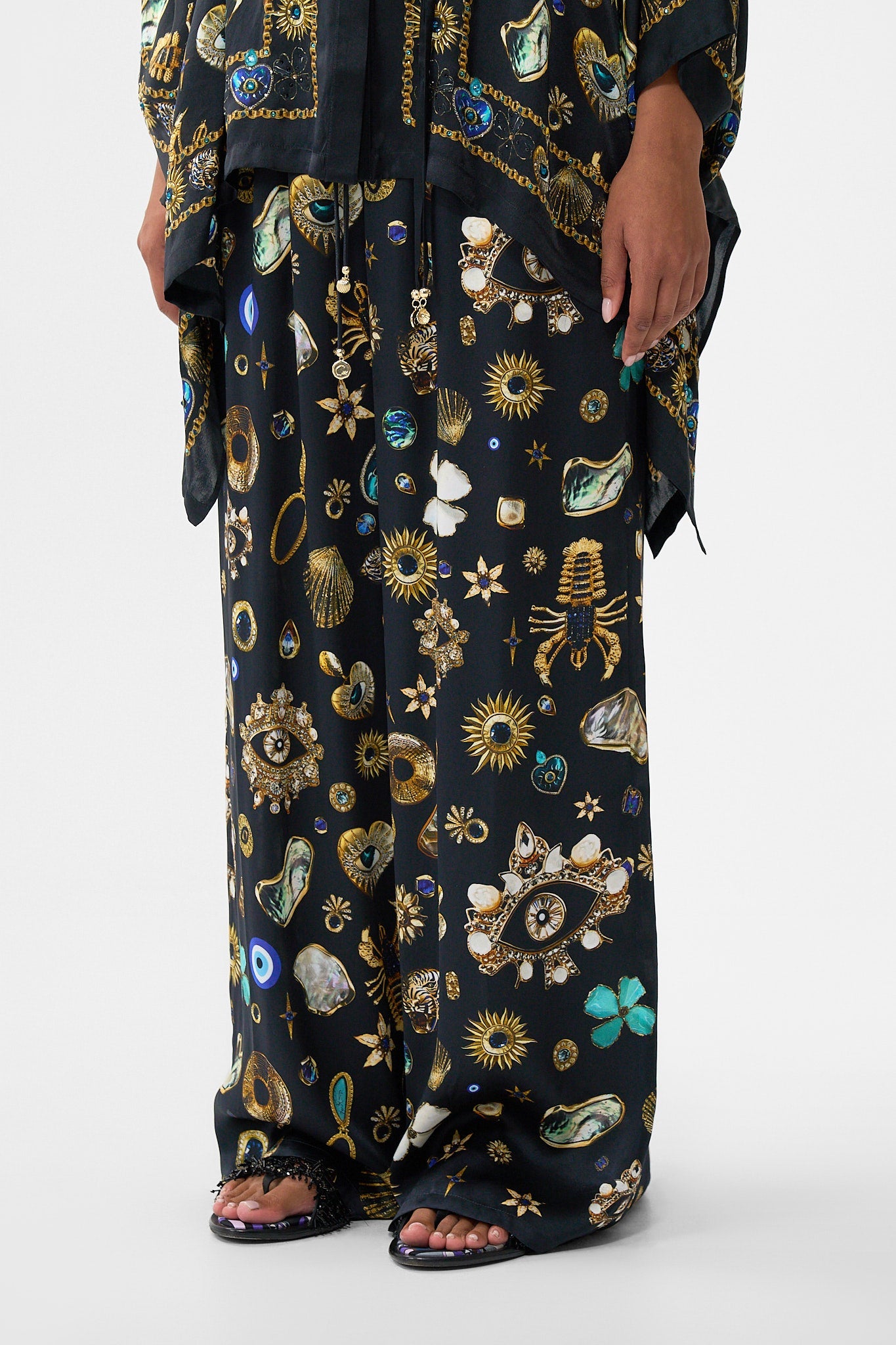 The CAMILLA STRAIGHT LEG PANT AMULETS AND ALCHEMY in our  print.