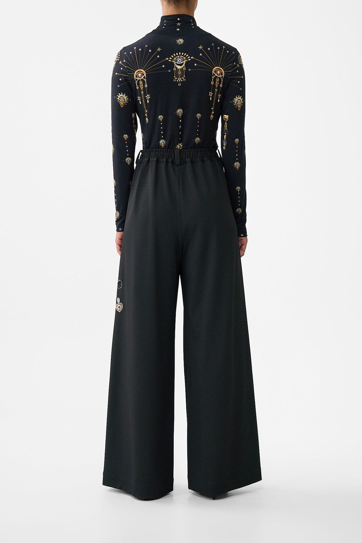 The CAMILLA wide leg waisted pant from our print amulets and alchemy