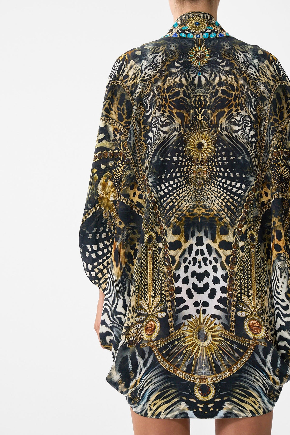 OPEN FRONT CARDI CAPE FELINE FOLKLORE