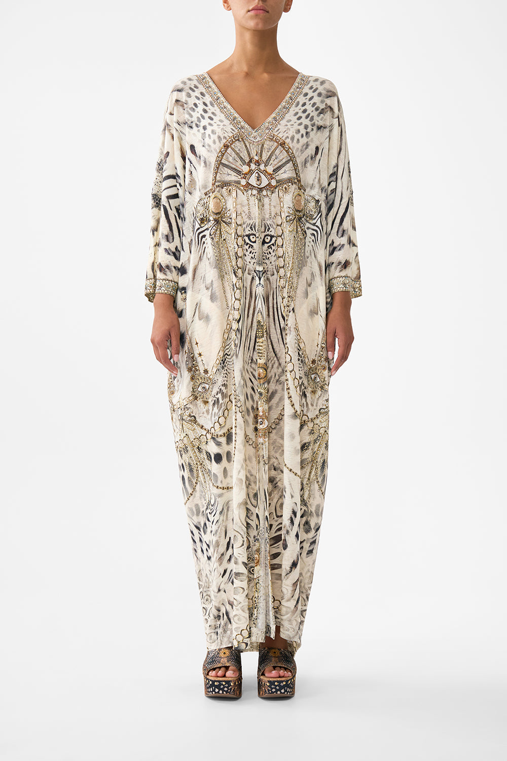 V NECK BATWING KAFTAN LADY LIONHEART