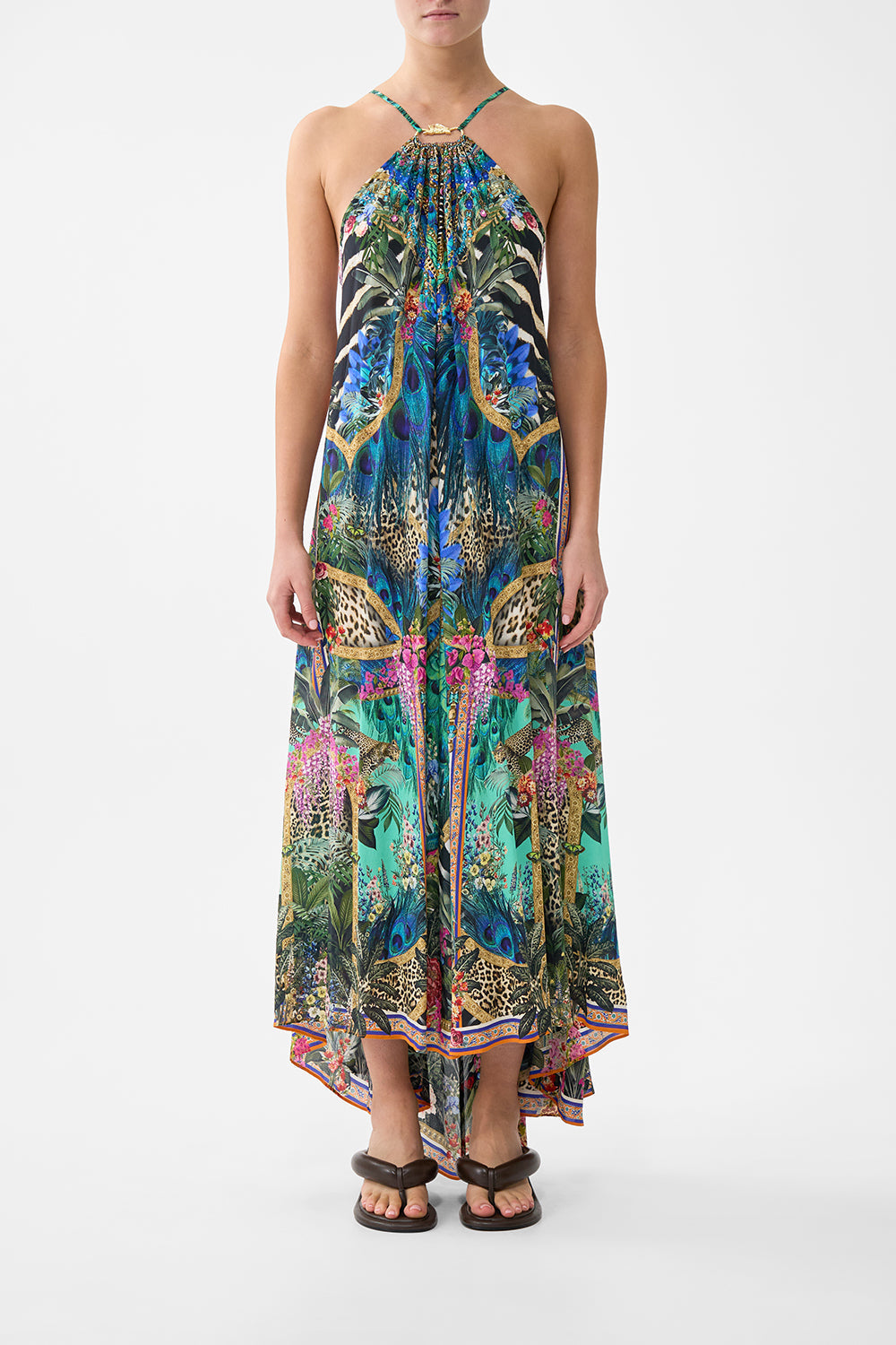 GATHER NECK HARDWARE MAXI DRESS ANIMAL ALCHEMY